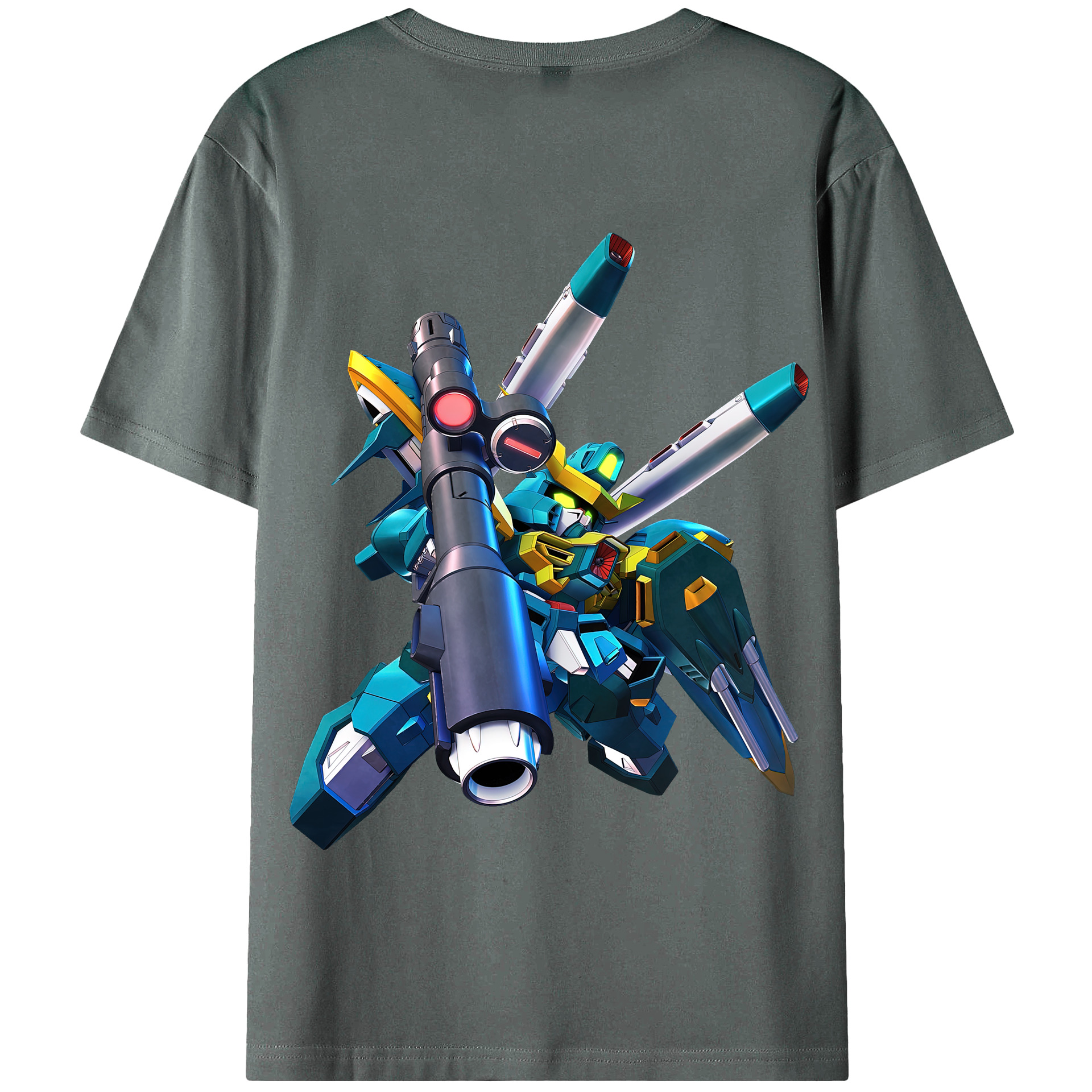 （画像用） 機動戦士ガンダム Mobile Suit Gundam 綿100％半袖Tシャツ（背面プリント）